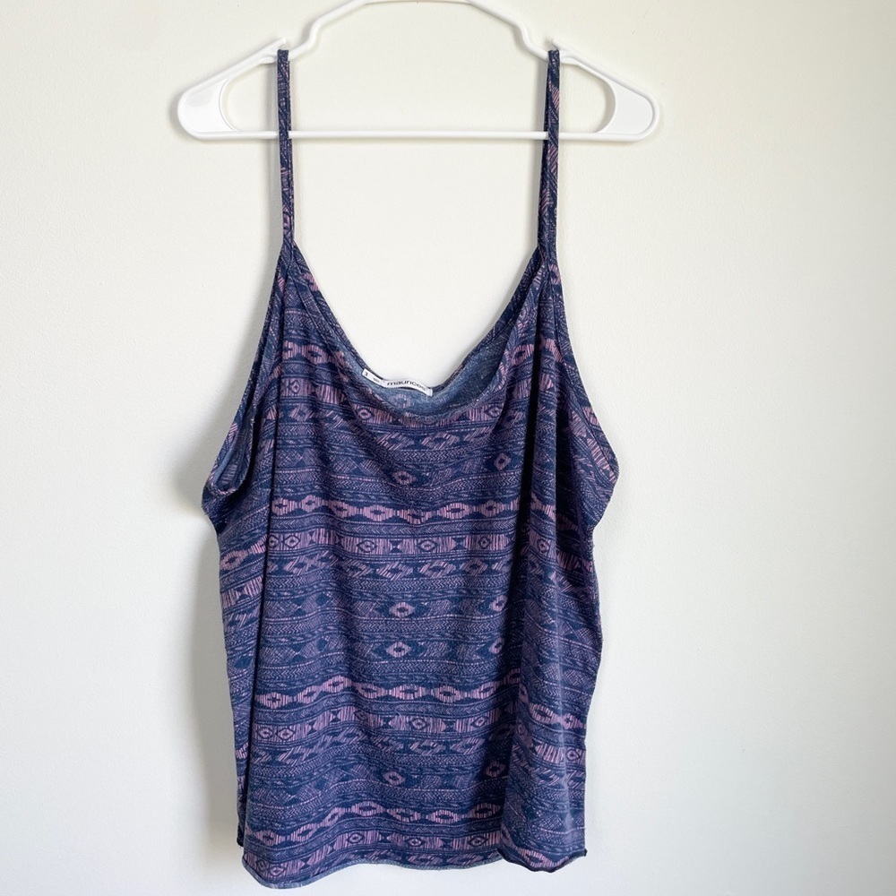 Maurices blue and pink tank top
